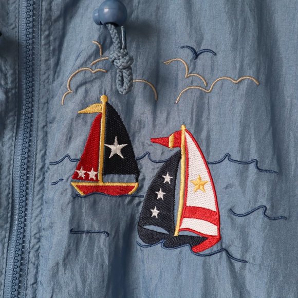 Vintage Exclusiv Embroidered Windbreaker, Size Large - Picture 7 of 15